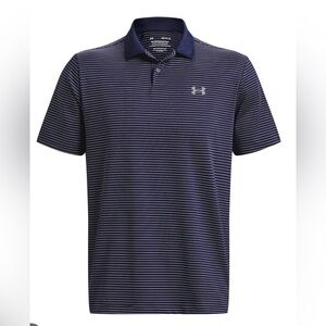 Under Armour Men's Blue Striped Polo